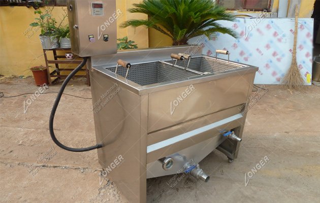 double tanks nuts fryer machine