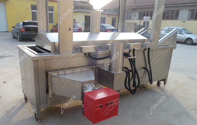 continuous meat balls fryer machine