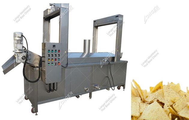 continuous corn chips frying machine