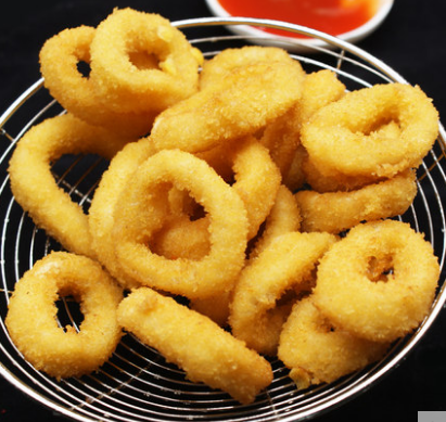 automatic squid rings fryer machine