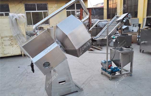 Octagonal drum seasoning machine