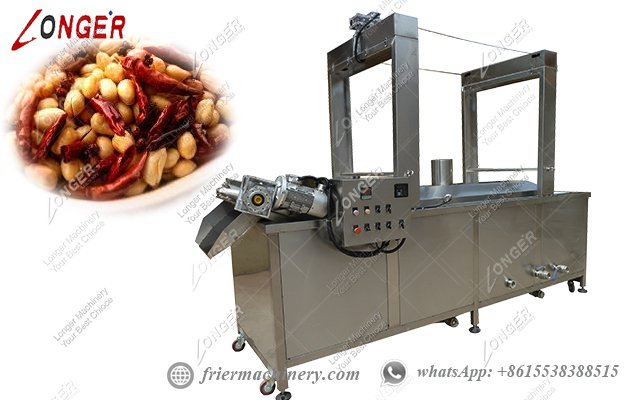 Peanut frying machine operation