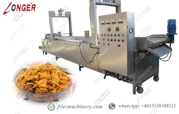 Continuous namkeen frying machine